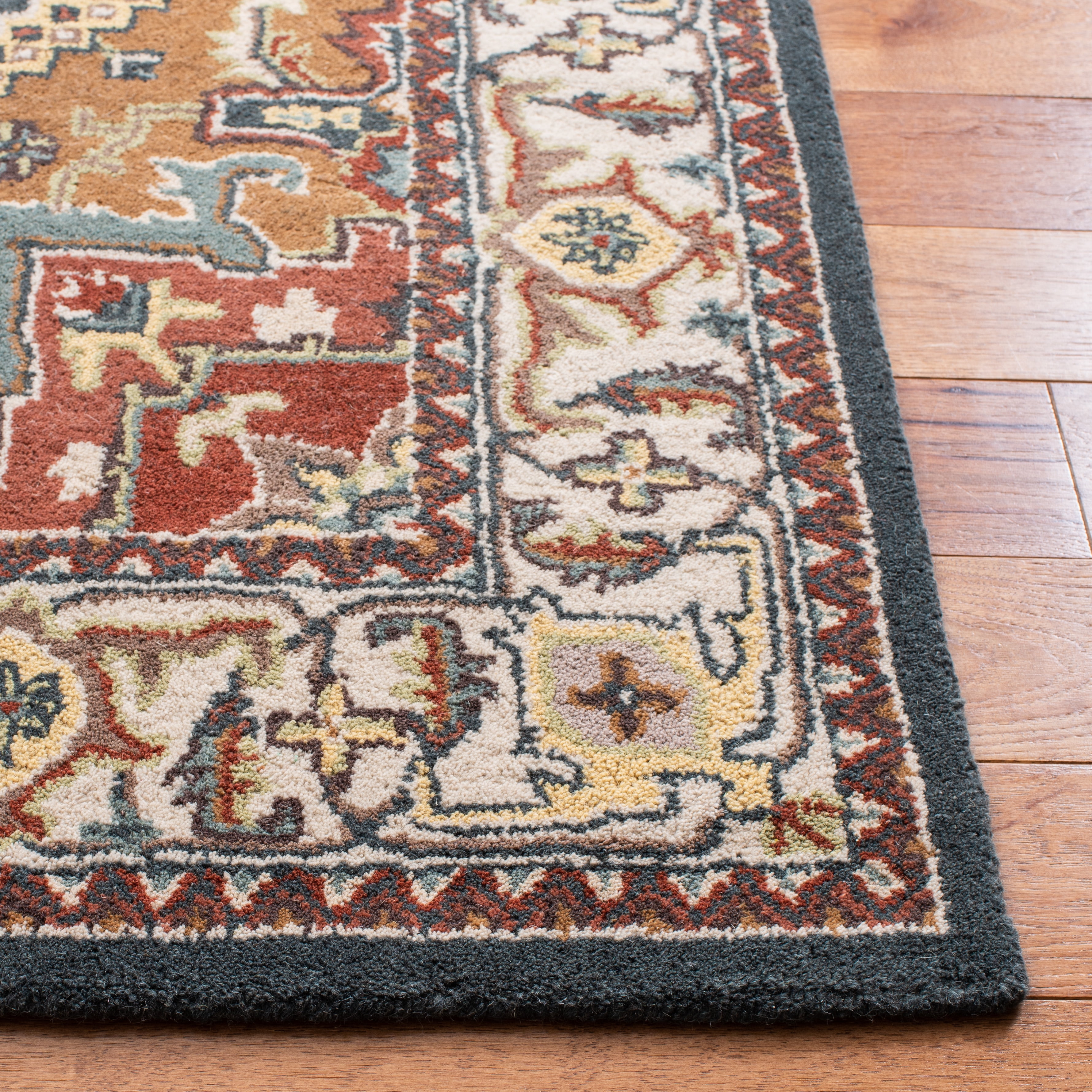 Safavieh Heritage York Oriental Wool Runner Rug, Dark Green/Brown, 2'3" x 12'