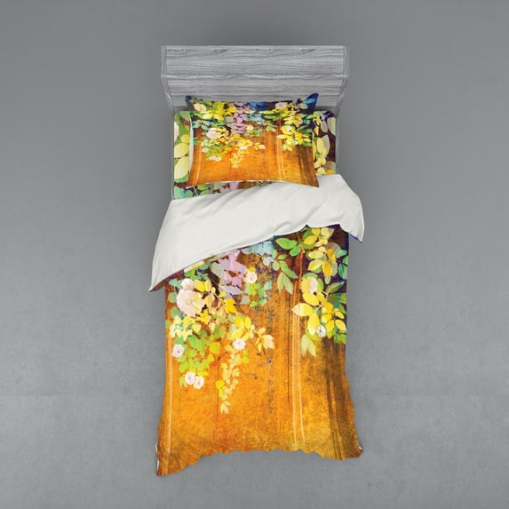 Ambesonne Colorful Bedding Set 3 Pcs, Misty Backdrop, Twin XL, Multicolor