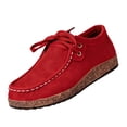thumbnail image 2 of YOUYEDIAN Flat Shoes for Women Spring Fall Dressy Loafers Slip on Non Slip Casual Walking Shoes Office Closed Toe Orthopedic Shoes (Red), 2 of 7