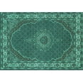 thumbnail image 1 of Ahgly Company Indoor Rectangle Medallion Turquoise Blue Traditional Area Rugs, 2' x 3', 1 of 4