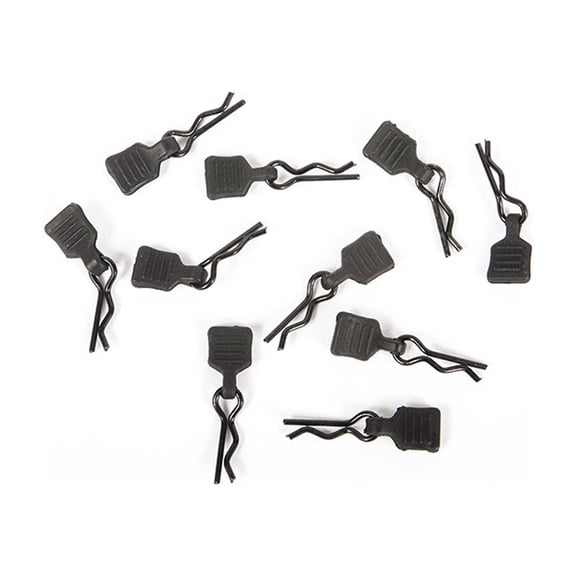 Axial 3mm Body Clip w/Tab Black 10pc AXI206000 Elec Car/Truck Replacement Parts