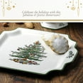 thumbnail image 5 of Spode Christmas Tree 12.5" Square Handled Serving Platter - Porcelain Serving Plate for Holiday Snacks, Appetizers, Buffet Displays - Microwave & Dishwasher Safe - Elegant Holiday Tableware, 5 of 7