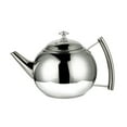 thumbnail image 1 of 1L/1.5L/2L Polished Stainless Steel Teapot Tea Pot Coffee With Kettle Pot Round Stainless Tea Leaf Filter Infuser, 1 of 8