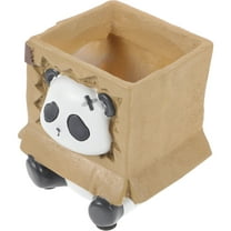 FUTUREORYY 1Pcs Desk Pen Stand Panda Shape Resin Pen Holder for Home Decoration 3.14x3.14x3.14in