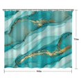 thumbnail image 5 of Cyan Marble Gold Spot Pattern Shower Curtain 84"x72" ,Bathroom Decorative Shower Curtains Set with 12 Hooks,Modern Waterproof Washable Shower Curtain, 5 of 6