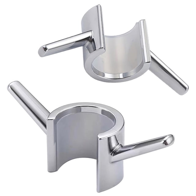 Inteprter 2 uds Base de cabezal de ducha con 2 ganchos colgantes soporte de rociador de ducha galvanizado sin perforaciones soporte de varita de ducha para Juegos de accesorios de baño Inteprter HA013553-00