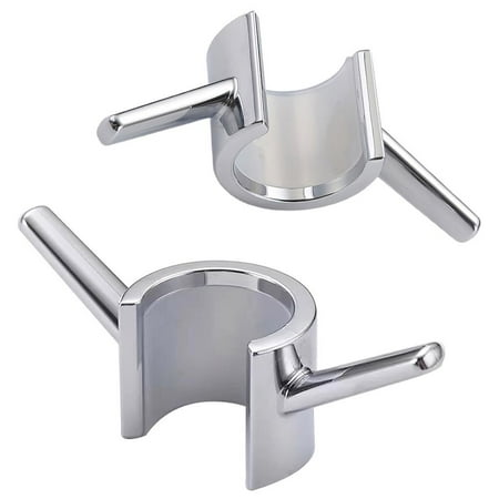 

2pcs Shower Head Base with 2 Hanging Hooks Electroplated Shower Sprayer Holder Punch Free Shower Wand Bracket for Home Hotel