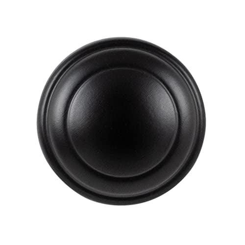 Hickory Hardware P2286-MB-10B Zephyr Collection Knob 1 Inch Diameter Matte Black Finish (10-Pack)