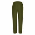 thumbnail image 6 of Laqbezok Women's Cotton Linen Pants, Mid Waist Button Detail Casual Trousers with Pockets, Summer Loose Tapered Pants for Travel Vacation, 6 of 8