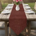 thumbnail image 6 of Table Runners 36 Inches Long, Dark Brown Cotton Linen Kitchen Dining Coffee Table Runner for Party Home Decor, Vintage Country Monochrome Chocolate Color Tabletop Dresser Scarves Runner 13x36 Inch, 6 of 9