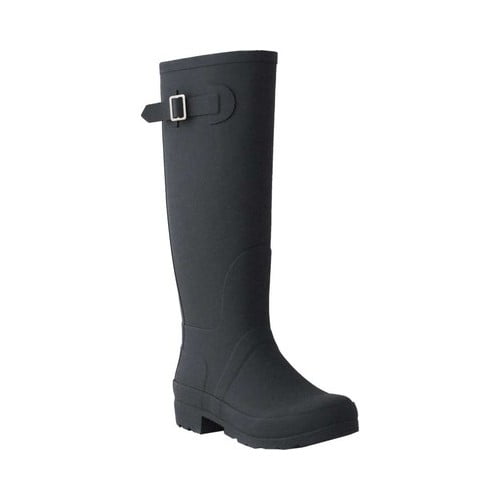 black rubber boots womens