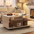 thumbnail image 4 of Furnibear Rectangular Coffee Table with L, White - Living Room Patio Accent Furniture Home Furniture, 4 of 6