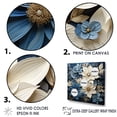 thumbnail image 3 of Designart "Blooming Brush Of White And Blue Poinsettias IV" Poinsettias Floater Framed Wall Art Prints, 3 of 5