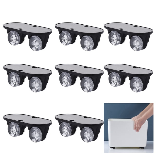 Coofit 8 Pcs Roulette Adhésive Fixée Universelle Boîte de Rangement Roulette Non Pivotante