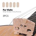 thumbnail image 2 of LOVEVER Violin Parts 5pcs Bridge Parchment String Protectors for E String Violin Viola Parts Musical Instruments Accessories Violin String Protector, 2 of 4