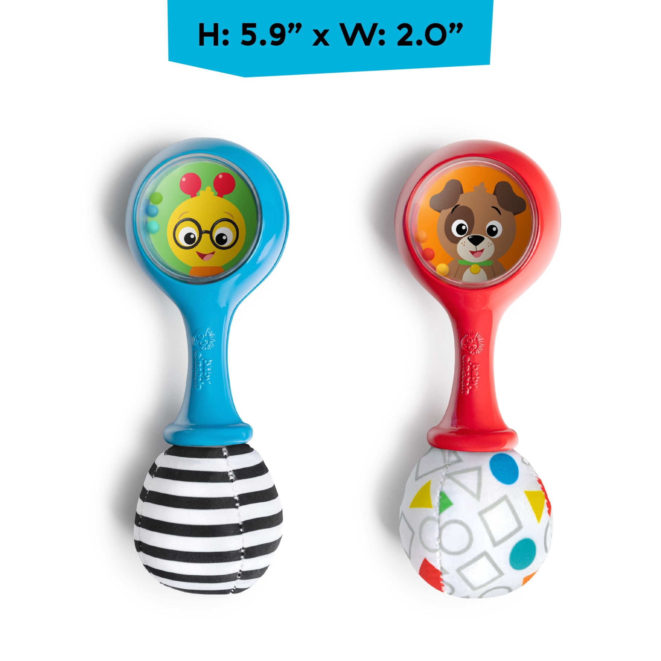 Baby Einstein Shake & Groove Toy Maracas Instrument Toy, Ages 3+ Months