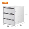 thumbnail image 4 of Kojooin Stainless Steel BBQ Drawers with Paper Towel Holder – 18" x 23" x 23" Outdoor Kitchen Flush Mount Drawers, Grooved Handle, for Grill Island or Patio, 4 of 7