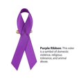 thumbnail image 3 of Purple Awareness Ribbon Pins Purple Ribbon Lapel Pins Purple Satin Fabric Ribbons With Safety Pins For Women Girls 100pcs, 3 of 3