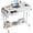 39.5", variant on Small Portable Standing Rolling Desk -32 Inch Adjustable Mobile Stand Up Teacher Desks with 2 Fabric Drawers on Wheels, Couch Sofa Side Laptop Table with Storage for Bedroom Home Office, Rustic Brown