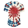 thumbnail image 5 of VgaVtl Henley Men's Tshirt Independence Short Sleeve Big and Tall Clothes for Men Leisure Patriotic Going Out Tie-Dye Shirts, 5 of 5