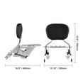 thumbnail image 2 of KFFKFF Motorcycle Backrest Sissy Bar with Luggage Rack, Compatible with Touring Models 2009-2024 Street Glide, Road Glide, and Road King, Detachable Passenger Backrest for Motorcycles, 2 of 9