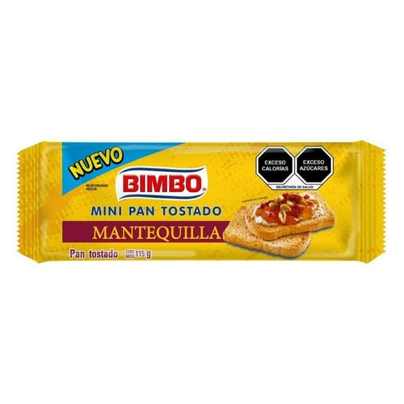 Pan tostado Bimbo mini sabor mantequilla 115 g
