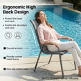 thumbnail image 5 of TLSUNNY Patio Dining Chairs Set of 4, Outdoor Stackable Furniture, for Garden, Backyard, Poolside, 330lbs, 5 of 11