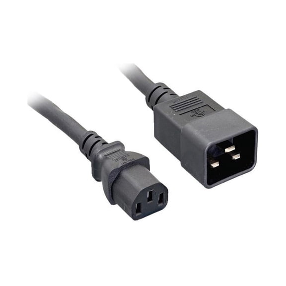 Nippon Labs 14AWG C20 To C13 Universal Jumper Power Cord, SJT 15A/250V, IEC-60320-C20 to IEC-60320-C13,Black 3FT.Power Cable