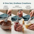 thumbnail image 4 of Unique Bargains 3Pcs Heat-Resistant Cooking Utensils Kitchen Spatula Set Gray, 4 of 5