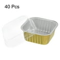 thumbnail image 3 of 40Pack 5oz Disposable Mini Cake Pans with Lids Gold  for Baking and Parties, 3 of 6