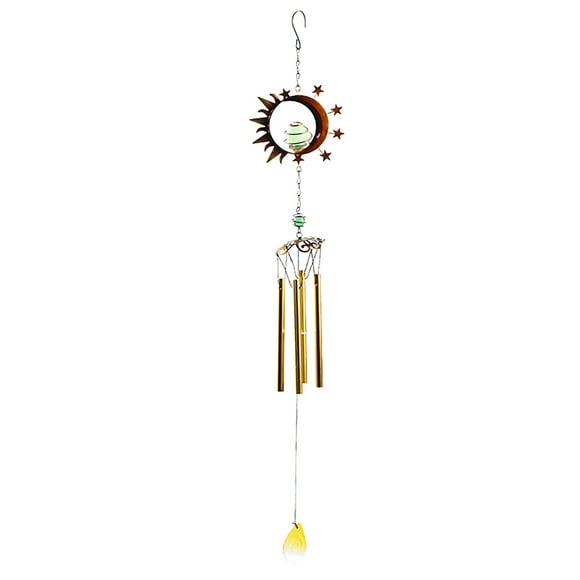 Diceymbol 2025 New Sun Wind Chime Metal Luminous Ornaments Garden Balcony Pendant Easy to Use