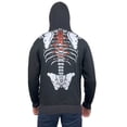 thumbnail image 6 of Notus Men’s Full Face Skeleton Skull Zip-Up Hoodie Sweatshirt Perfect for Halloween Costume Long Sleeve Sweatshirt Black L, 6 of 7