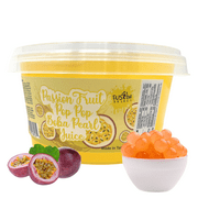 Fusion Select Bursting Boba Popping Boba Pearls - Fruit Tea Snack Toppings (Passion Fruit)