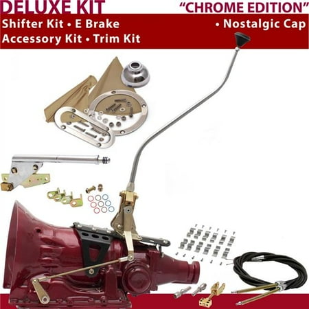American Shifter 518 Shifter Kit Chrome 23 in. Swan E Brake Cable Clamp Trim Kit for DDA55