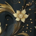 thumbnail image 4 of Designart "Mysterious Elegance In Black And Gold I" Marble Blackout Curtain Single Panel, 4 of 4