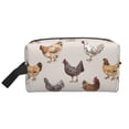 thumbnail image 2 of Uemuo Various Chicken Pattern Portable Toiletry Bags with Handle, Waterproof travel Make up Bags for Women, Large Capacity Travel Cosmetic Bags, 2 of 9