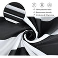 thumbnail image 5 of Black and White Extra Long Shower Curtain, Striped Boho Minimalist Modern Waterproof Fabric Machine Washable for Bathroom Decor Bathtub with Hooks 72Wx84H, 5 of 6