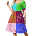 thumbnail image 3 of Composición de la cadena de bicicleta 1 Vestido de manga corta Vestidos de novia Falda de verano Vestidos para fiesta de bodas, 3 of 7