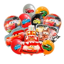 Lightning McQueen Balloon Party Decorations, 21Pcs Cars Birthday Decoration Balloon Set - Cars Theme Party Latex Balloons & Foil Balloons for Kids Birthday Party Decorations Favors