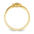 thumbnail image 2 of Solid 14k Yellow Gold VS Diamond heart Ring Band Size 9 (.02 cttw.), 2 of 6