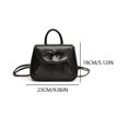 thumbnail image 2 of Lindo bolso de hombro con lazo bolso con asa superior de color sólido con correa ajustable para mujer, 2 of 9