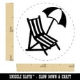 thumbnail image 2 of Beach Lounge Chair and Umbrella Self-Inking Rubber Stamp Ink Stamper - Fuchsia Ink - Medium 1 Inch, 2 of 7