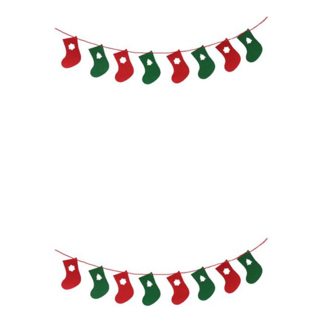 Matsuzay Suministros de tela para fiestas de primera , banderines exquisitos para cualquier ocasión, suministros para fiestas, pancarta multicolor calcetín de navidad 2Conjunto