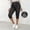 *Dark Gray, variant on ClodeEU Women's Faux Denim Capri Pants with Faux Pockets, Casual Cropped Trousers Black,Womens Plus S
