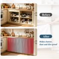 thumbnail image 4 of Red Grey Ombre Cabinet Curtain 35"Wx35"L, Dustproof Under Sink Skirt with Self Adhesive Tape, Modern Gradient Abstract Art Cabinet Curtain Cover for Kitchen Sink, Bathroom Vanity, Laundry Room, 4 of 9