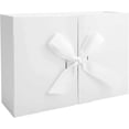 thumbnail image 1 of Luxury Gift Box with Ribbon,Folding Gift Cardboard Box for Presents with Lid 26.5x19x8cm White, 1 of 5