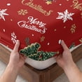 thumbnail image 3 of Cal.King Size Fitted Sheet Set - Red Christmas 3 Piece Bedding Sets 16" Deep Pocket Fitted Sheet with 2 Pillowcases, Xmas Tree Snowflake Stars Farmhouse Brushed Microfiber Hotel Luxury Bed Sheets, 3 of 9