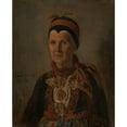 thumbnail image 2 of Adolph Tidemand 12x14 Black Ornate Wood Framed Double Matted Museum Art Print Titled: Portrait of Anna Gulsvig (1848), 2 of 5