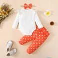 thumbnail image 3 of NZRVAWS 12 Months Baby Girls Outfits Set 18 Months Girls Long Sleeve Top Pants with Headband 3PCS Girls Fall Winter Clothes White, 3 of 10