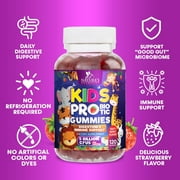 Kids Probiotic Gummies - Natural Immune Support & Digestive Health Supplement - Daily Chewable Probiotic for Children & Toddlers Ages 4+ Vegan, Gluten & Dairy Free - Berry Flavored - 120 Gummies